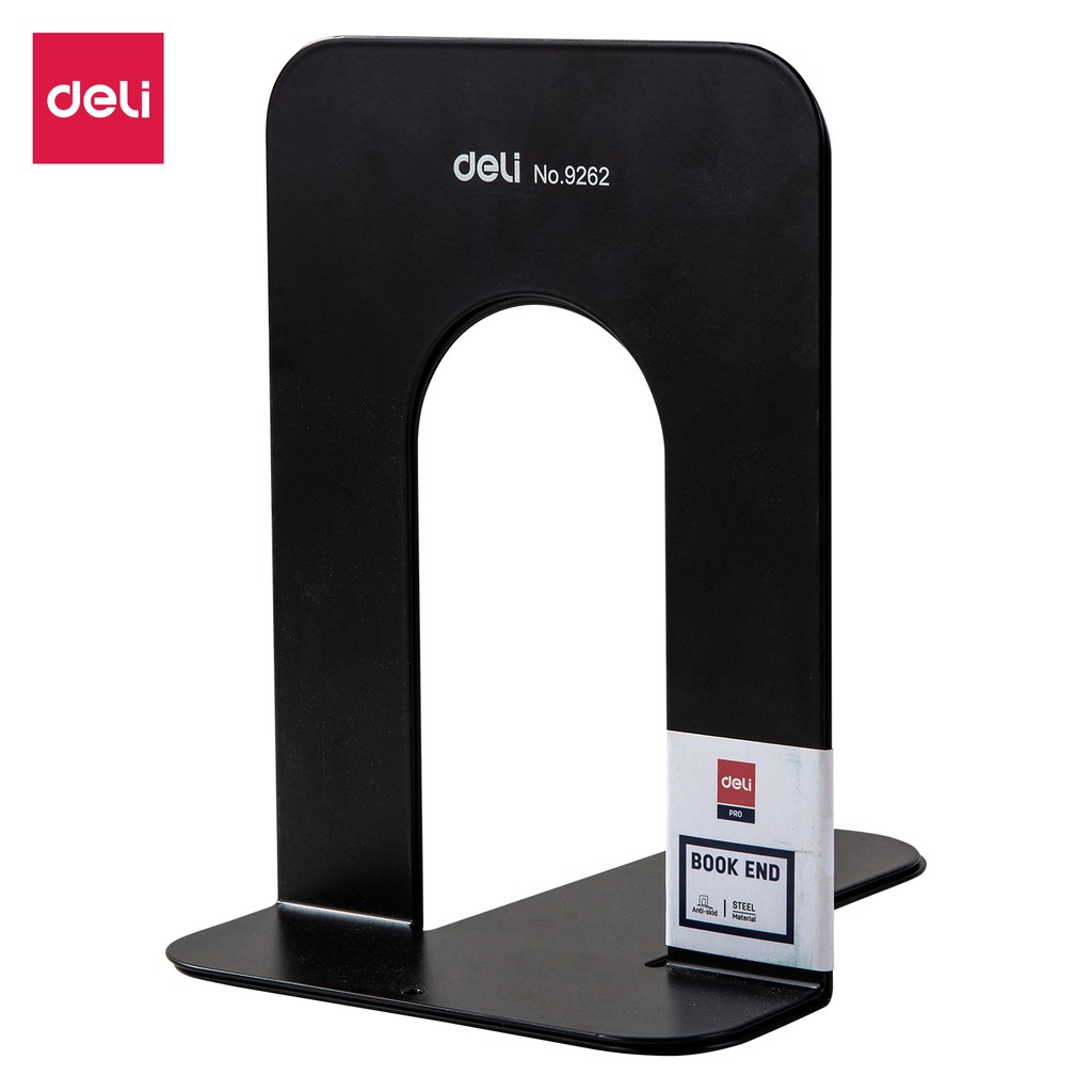 

Deli Penahan Buku Logam Metal 20x15x23 cm/18×14×20 cm 833/625g E9263 E9262