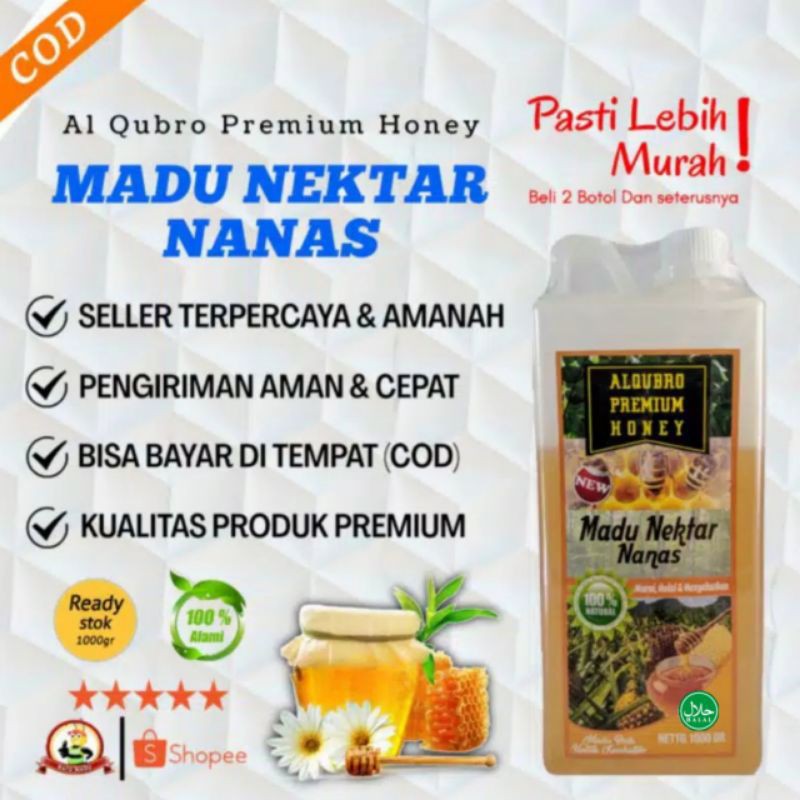

Madu Asli Al Qubro Premium Madu Varian Nektar Nanas 1Kg