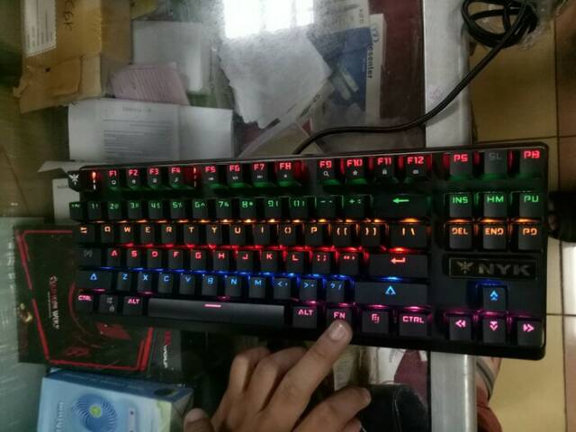 Keyboard gaming mechanical nyk km-09 TKL RGB