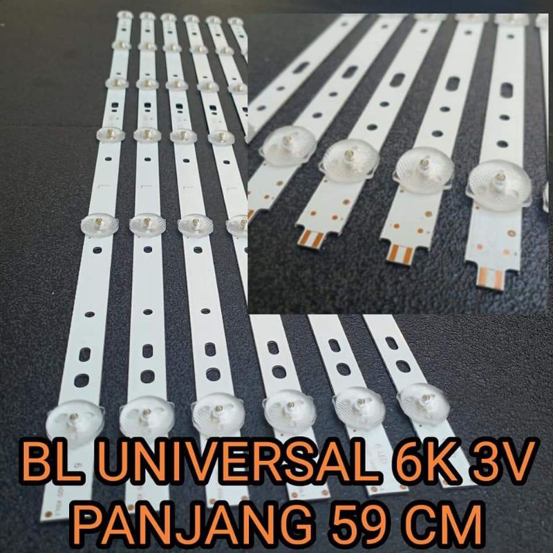 lampu tv led 6 kancing 3v universal