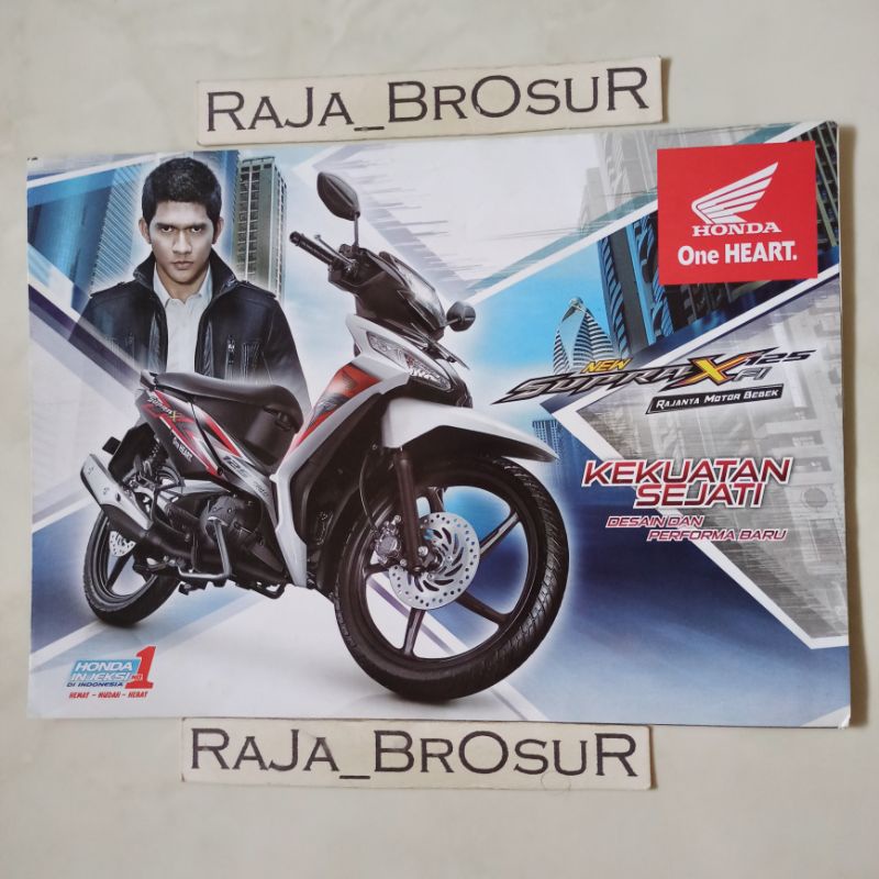 Poster brosur katalog leaflet Honda Supra X125 Supra X 125 FI Injeksi 2014