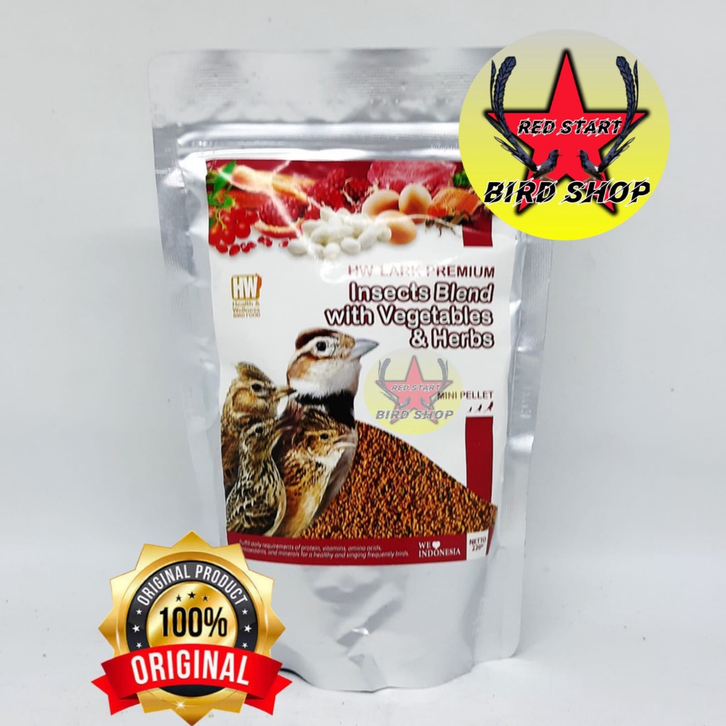 HW LARK PREMIUM PAKAN VOER PUR BURUNG BRANJANGAN / LARK  INSECT BLEND WITH VEGETABLES PREMIUM HW