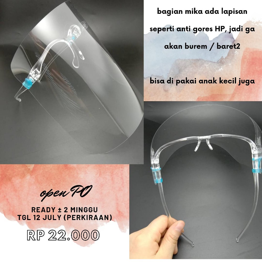 ready faceshield face shield kacamata artis nagita