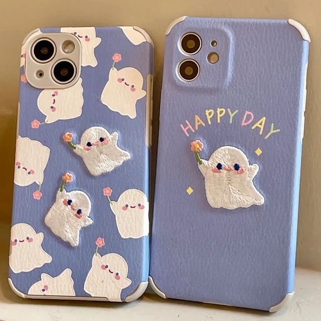 Case Motif Bordir Untuk iPhone 12 13 11 Pro Max X Xs Max Xr 7 8 Plus p1523