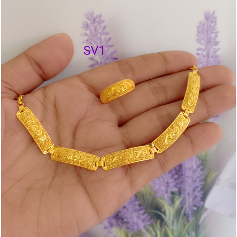 Set perak lapis emas