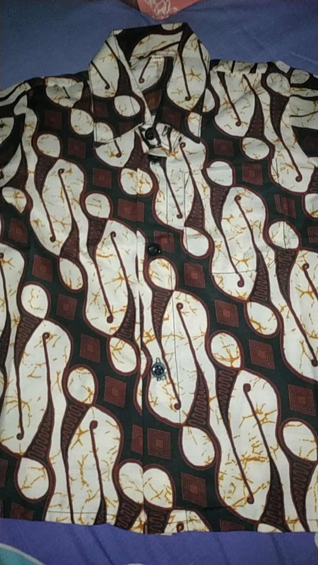 Kemeja Batik Anak / Hem Anak Pendek Laki Laki Motif Ulir 2-12 Tahun Baju Batik Anak Motif Modis