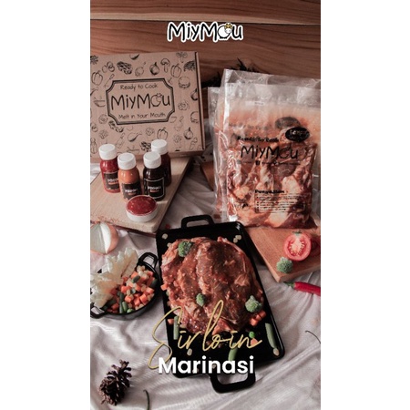 

SIRLOIN MARINASI daging sapi marinasi daging bumbu steak MiyMou instan