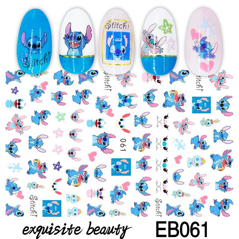 Nail Art Sticker Kuku Mickey Minnie Stitch Winnie Donald Ultra Thin Stiker Kuku KU032