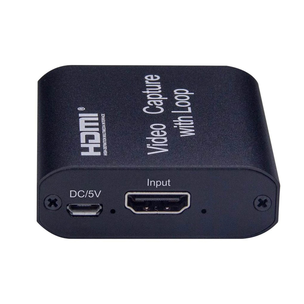 ALLOYSEED HDMI Video Capture Card Adapter Grabber Record Box USB 2.0 4K - MS119 - Black