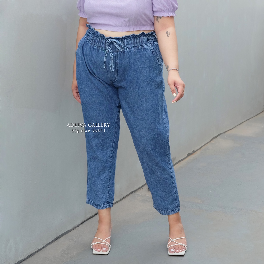 ADEEVA Baifern Pants Jumbo Celana Highwaist Jeans Jumbo