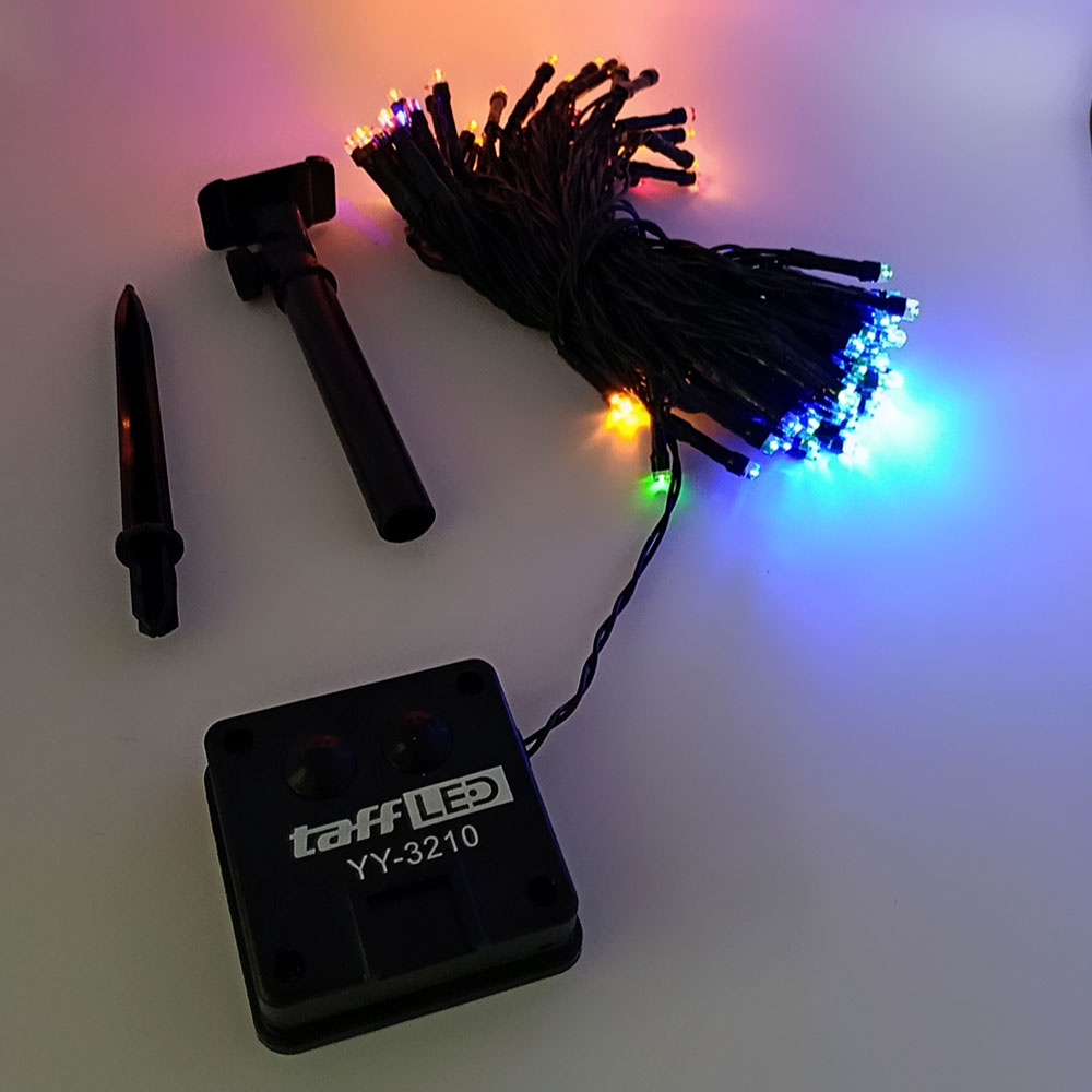 KKS TaffLED Solar Powered Decoration Light 100 LED / Lampu Hias Taman - YY-3210 - Black BUY