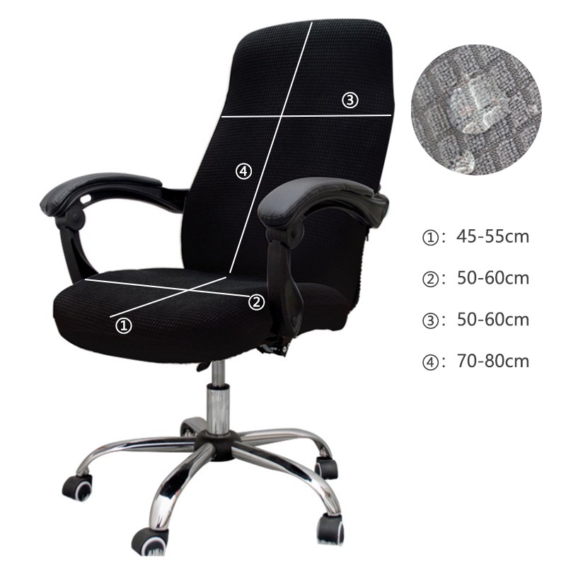 Lifestyle Checked Thickened Waterproof One Piece Office Computer Chair Cover Armrest Seat Cover Rotating Elastic Chair Cover L Shopee Indonesia