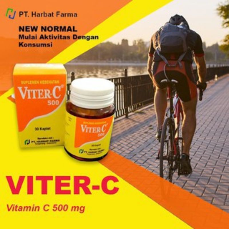 Viter-C Vitamin C 500 MG - 30 Kaplet - Meningkatkan Daya Tahan Tubuh