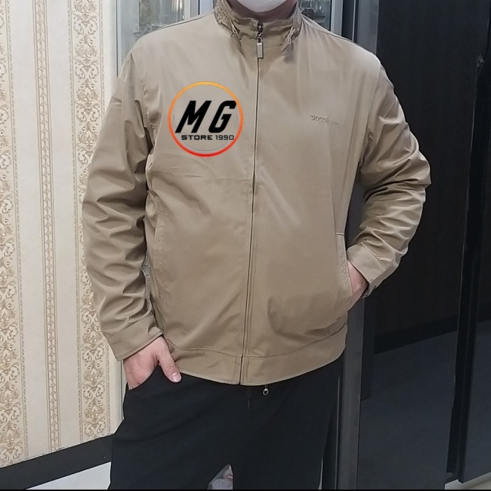 Jaket pria Anti Air terlaris jacket branded Hitam termurah S1J2 best seller parasut jaket bomber out