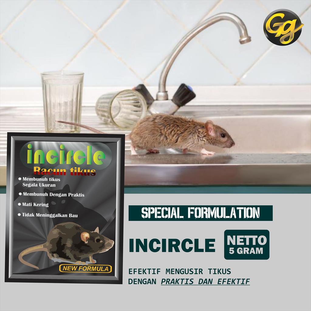 INCIRCLE RACUN TIKUS SACHET 5 GRAM PESTISIDA UMPAN TIKUS