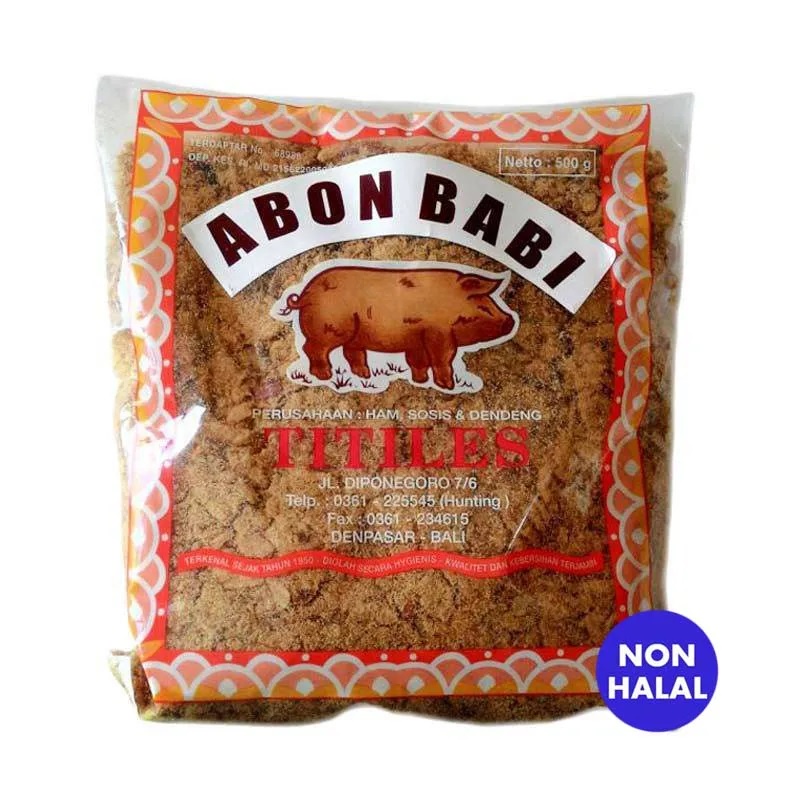 

Abon Babi Titiles / Abon Babi Original Titiles Bali 500 Gram