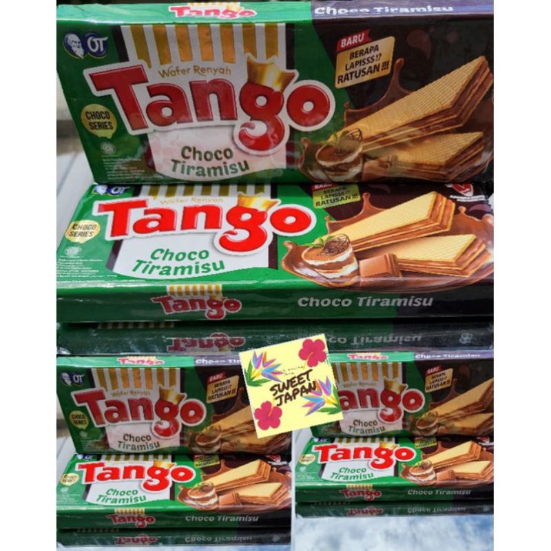 

wafer tango 120 gram rasa coklat dan vanilla 1dus isi 24 pcs