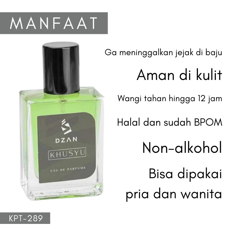 Parfum Dzan Khusyu Parfum Edp Original Tahan Lama 7-12 Jam Minyak Wangi Sholat Halal