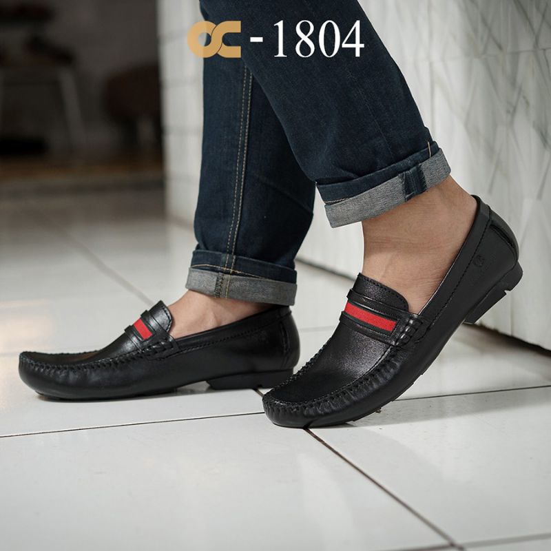 SEPATU KULIT ASLI MODEL SLIP ON OC-1804