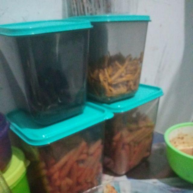 Toples Kue Kering Toples Makanan Toples Plastik Tempat Penyimpanan Makanan 4 Pcs Calista Ebony