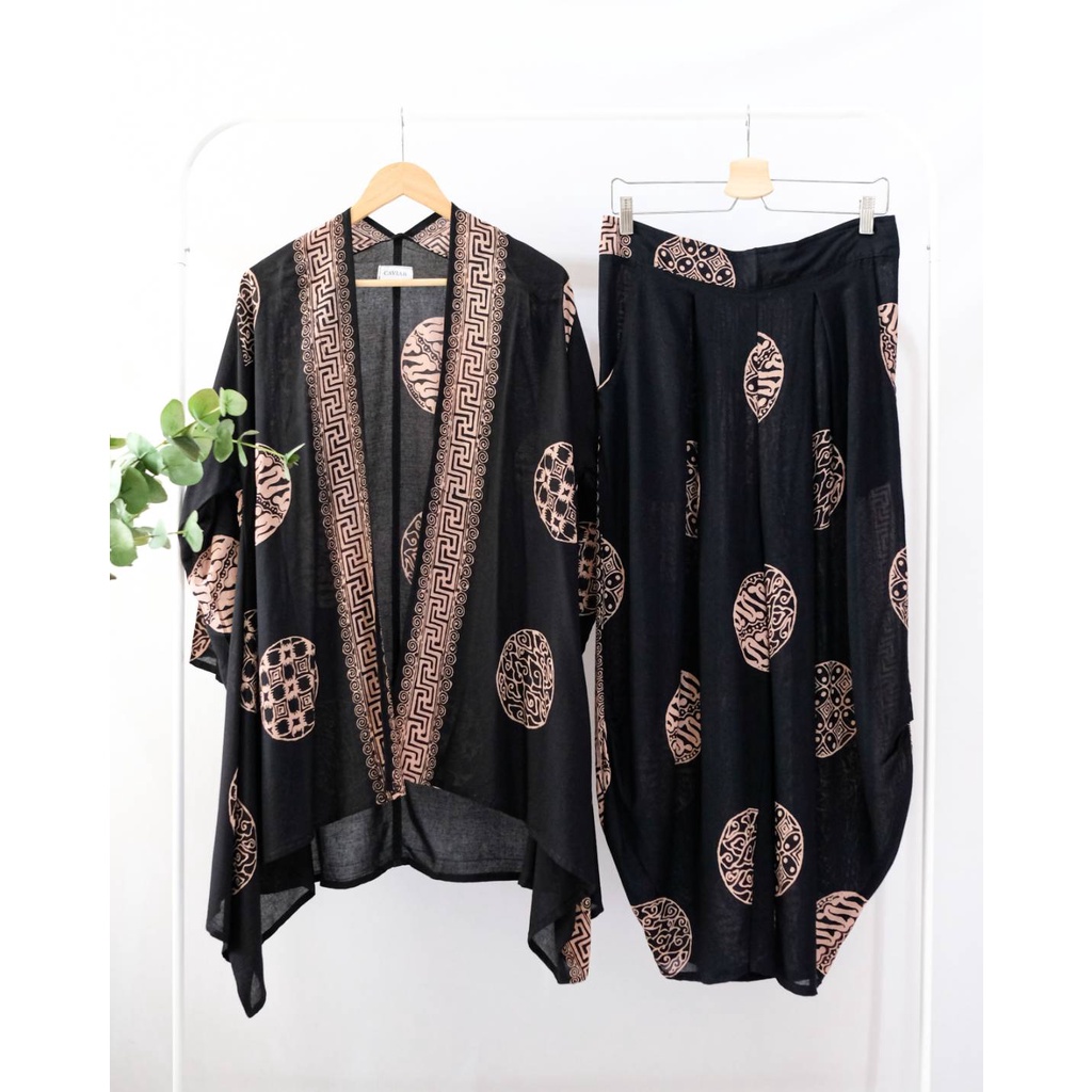 ONE SET BATIK WANITA MODERN SETELAN CELANA PANJANG BATIK SET BATIK KULOT BATIK LEBARAN BATIK KONDANG