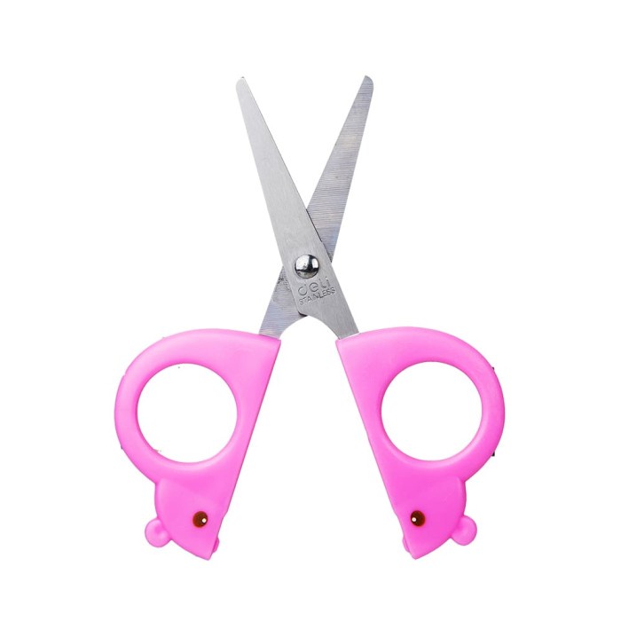 

kertas-pemotong- deli e6032 school scissors/gunting-hippo scissors 128mm w/sleeve -pemotong-kertas.