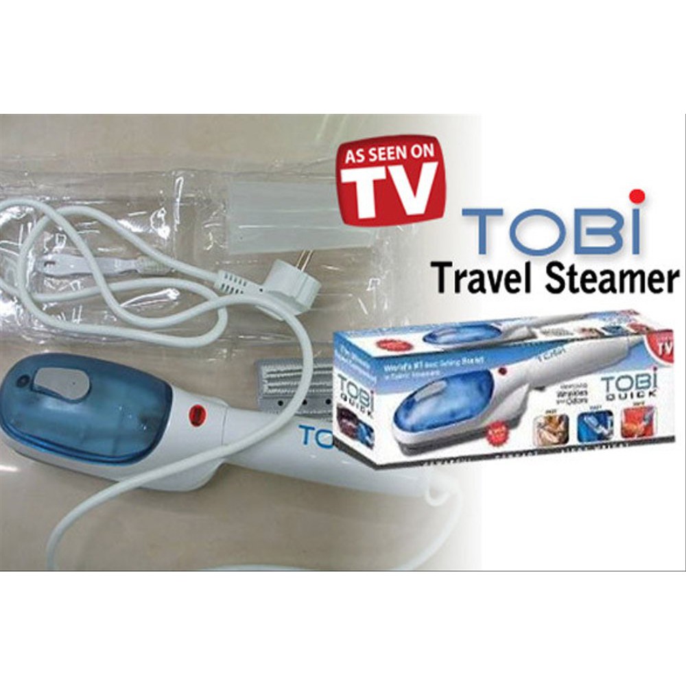 Tobi Steam Brush &amp; Iron Garment Travel Streamer Setrika Uap Laundry Wand Bisa Merapikan Pakaian Anda