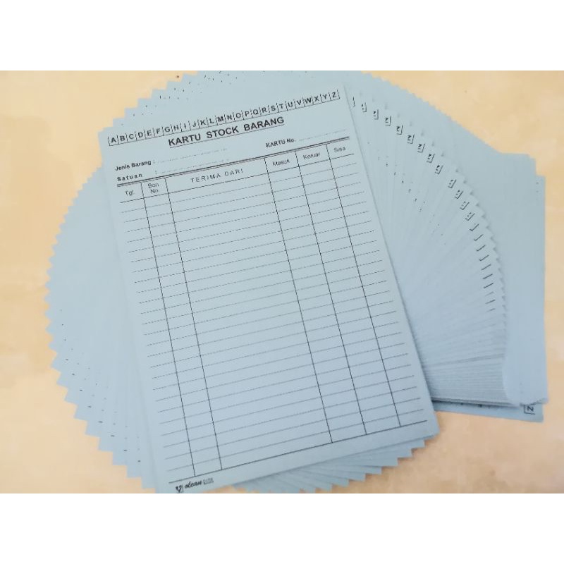 

KARTU STOCK BARANG UKURAN QUARTO WARNA BIRU MUDA ECERAN