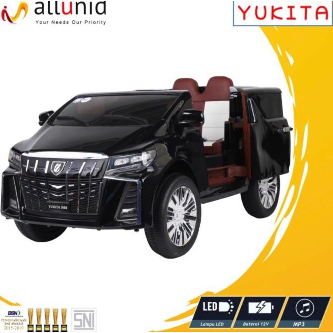 Mainan Anak Mobil Aki Toyota Alpard Style (Yukita 988) Paint&Non Paint