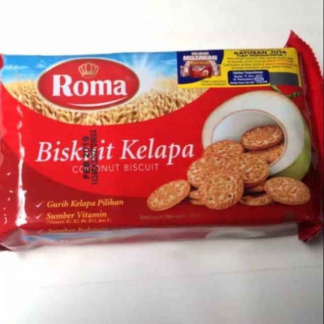 

cemilan kue biskuit roma kelapa 300gr exp aman