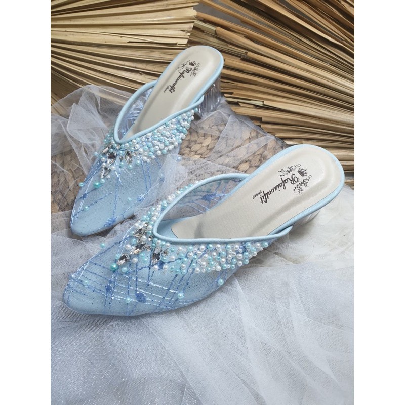 sepatu Yohanes babyblue tinggi 5cm