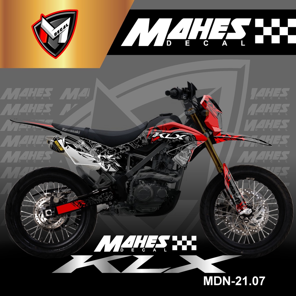 Jual Decal Sticker Motor Cross KLX 150 BF Fullbody Dekal Stiker KLX BF G Extreme Desain MD 2107 Indonesia Shopee Indonesia