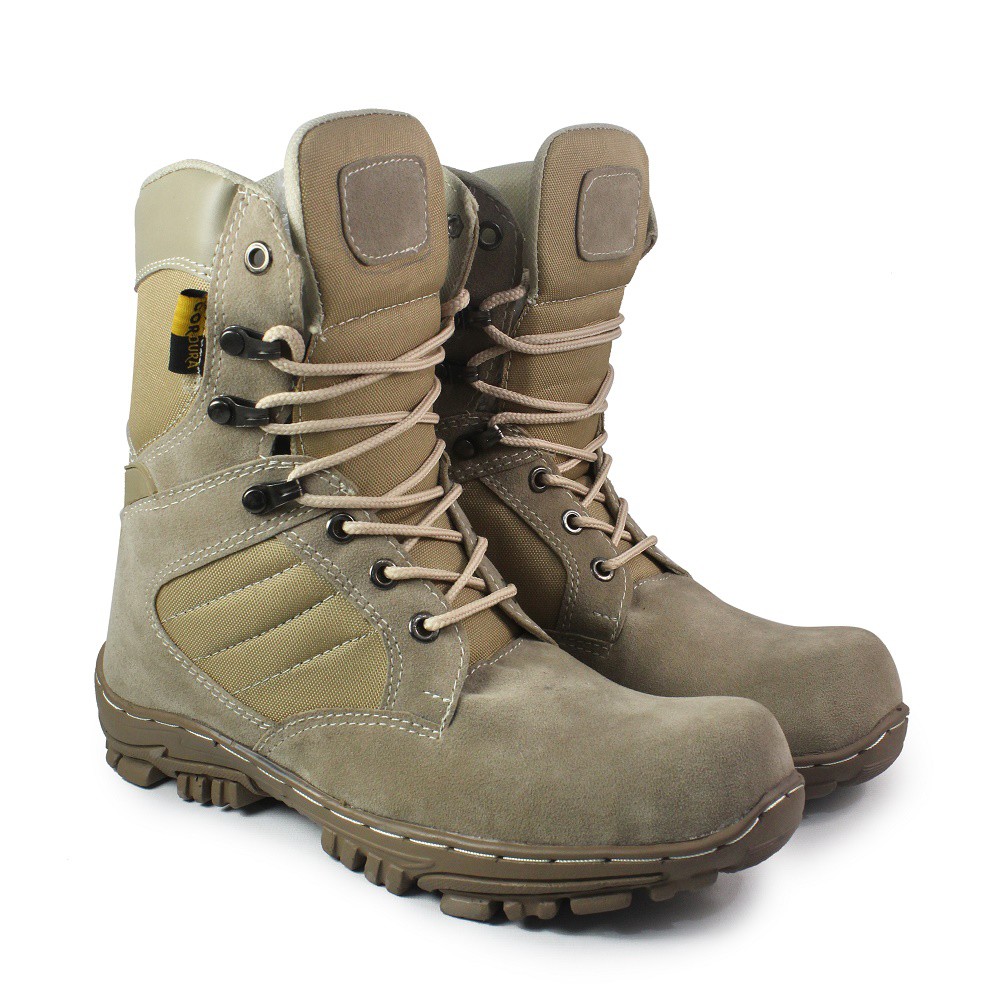 Sepatu Pria Safety Boots Ujung Besi Cheap Tinggi Murah Hiking Bikers Traveling Keren