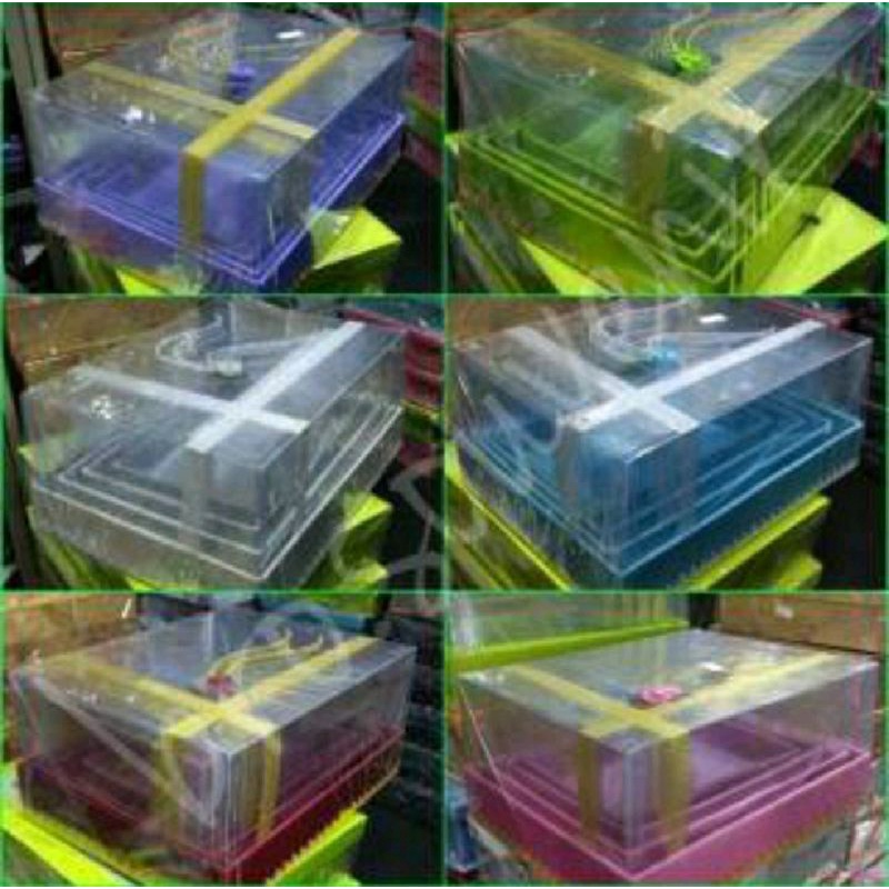 

TERMURAH!! Box Hantaran/Baki Lamaran Mika dg Hiasan Pita isi 4