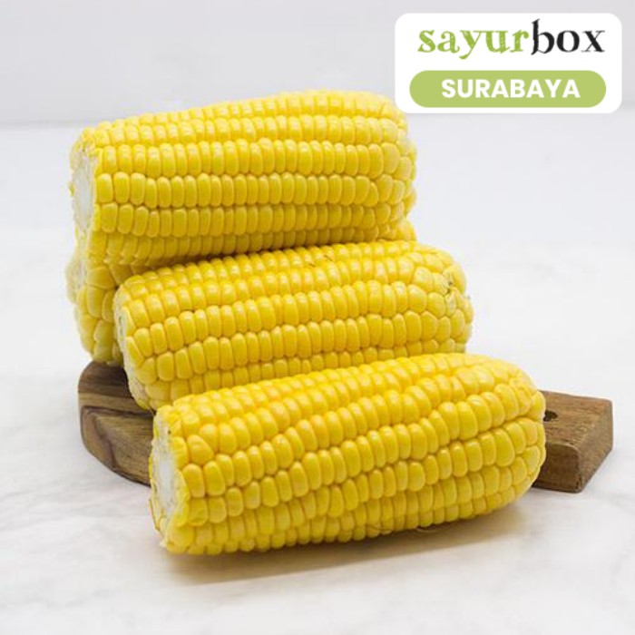 

Jagung Manis Kupas Conventional 500 gram (Sayurbox) - SURABAYA