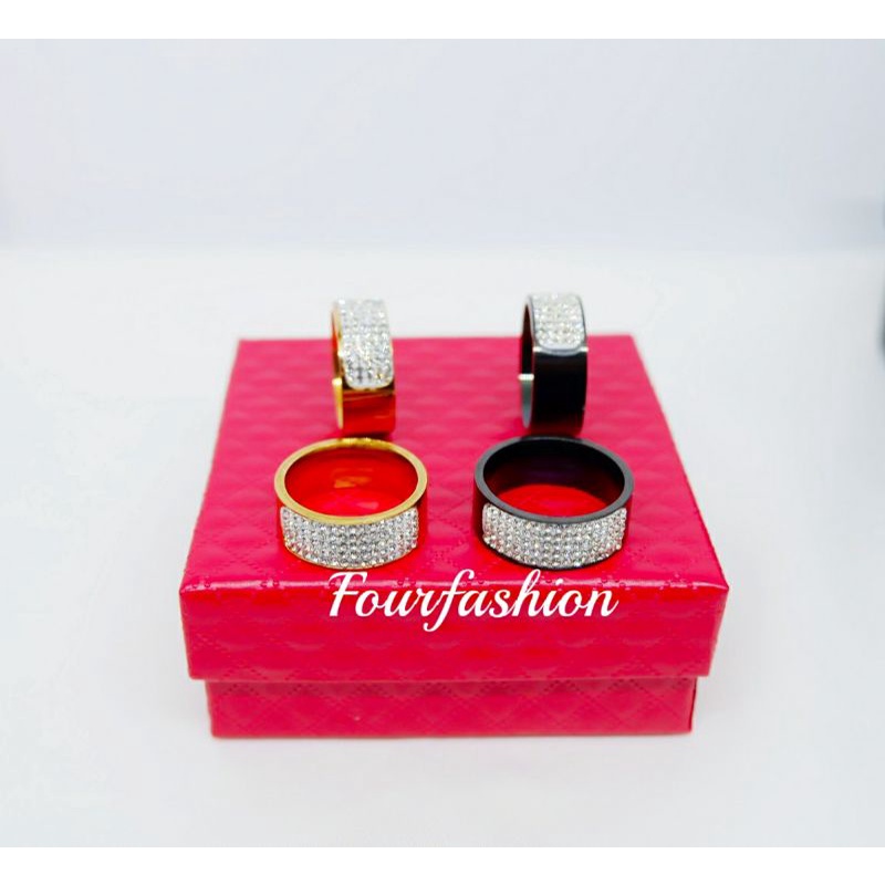Fourfashion Cincin Titanium Permata Premium PAI024