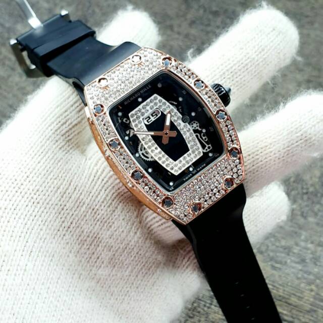 Jam tangan wanita rubber syahrini diamond