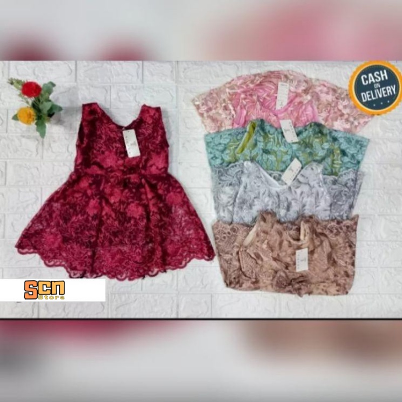 SCN STORE Dress Brukat Anak Usia 0-6 Tahun