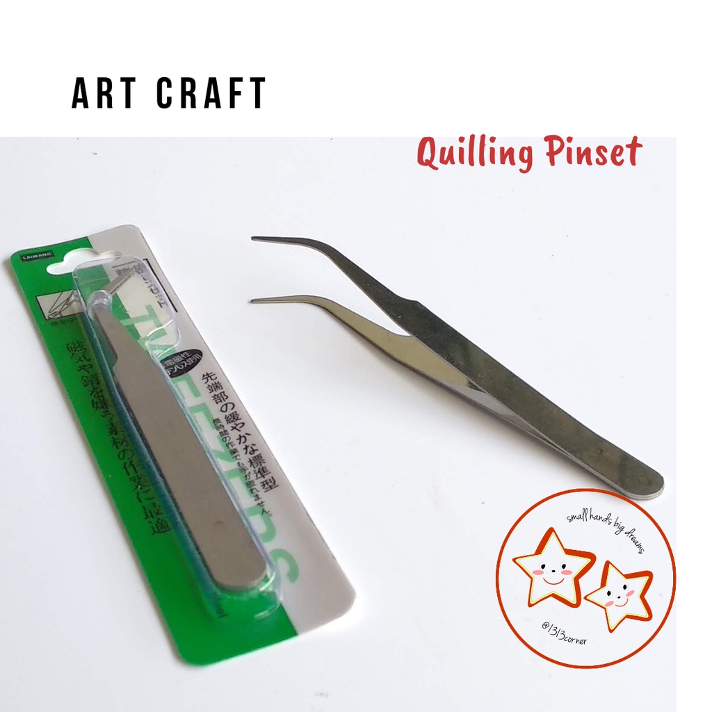 

Tweezer Pinset Quilling Paper - Alat Bantu Penjepit Kertas Quilling
