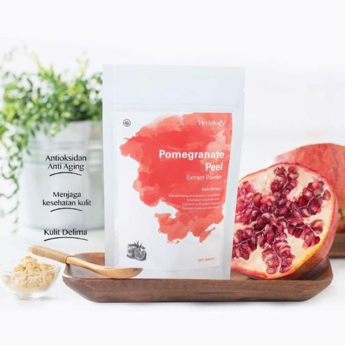 

TERLARIS Herbilogy Pomegranate Peel Extract Powder (Kulit Delima) 100g/MINUMAN COLLAGEN/MINUMAN YOYIC/MINUMAN DIET/MINUMAN PEMUTIH BADAN/MINUMAN KOREA/MINUMAN KEMASAN/MINUMAN KALENG/MINUMAN KOTAK/MINUMAN SEHAT HERBAL/MINUMAN SEHAT UNTUK TUBUH/MINUMAN