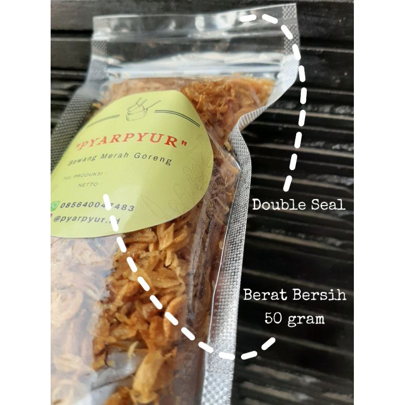 

BAWANG GORENG / BAWANG MERAH GORENG / BRAMBANG GORENG ASLI RENYAH TANPA CAMPURAN TEPUNG (50 GRAM)