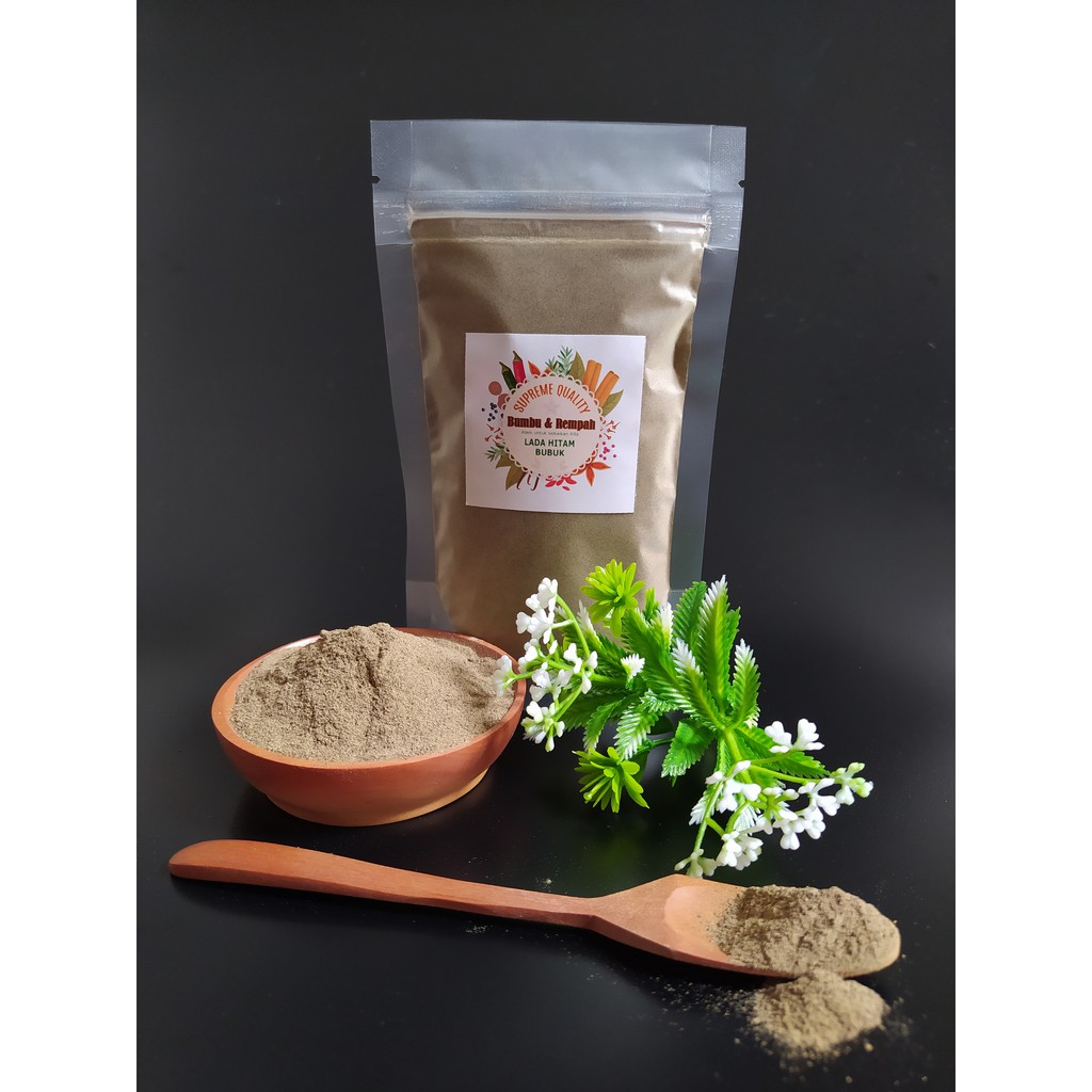 

Lada Hitam Lampung Merica Sahang Bubuk Serbuk Black Pepper Powder