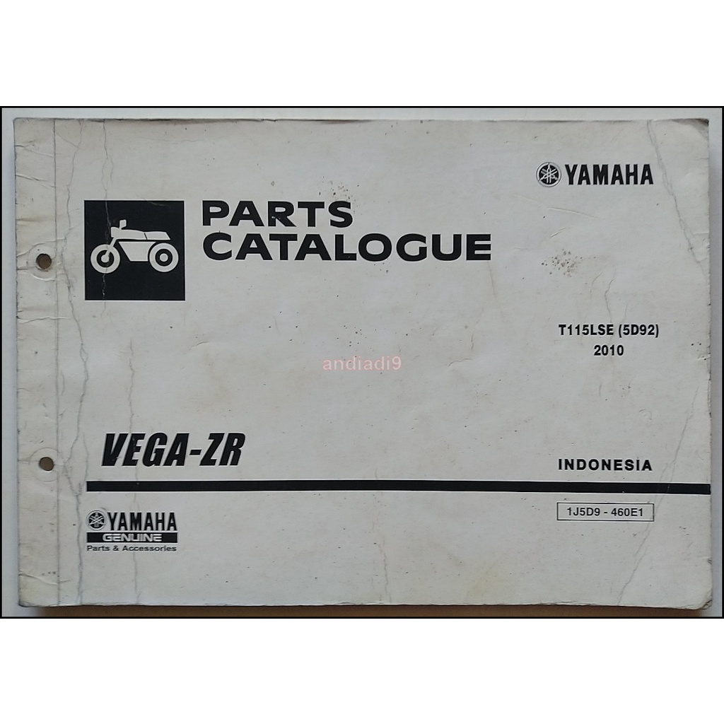 PARTS CATALOGUE YAMAHA VEGA - ZR 2010