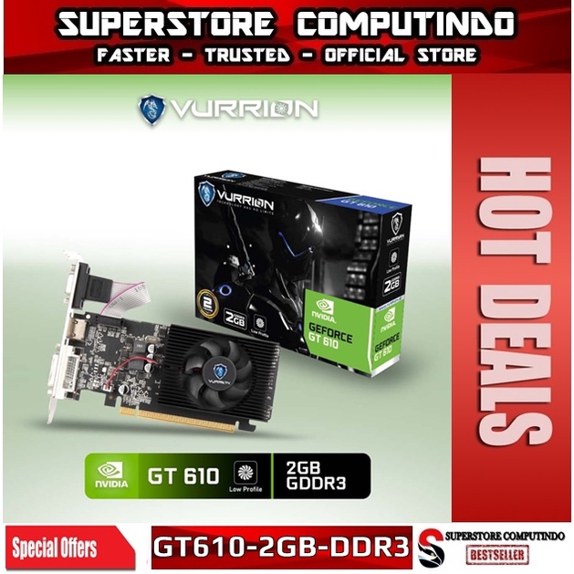 VGA NVIDIA VURRION GT 610 / GT610 LP 2GB DDR3 64-BIT