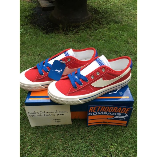 sepatu compass retrodrade retail Red&blue