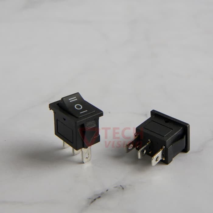 Rocker Switch Kecil 3 Pin Kaki Saklar 3 posisi On Off On