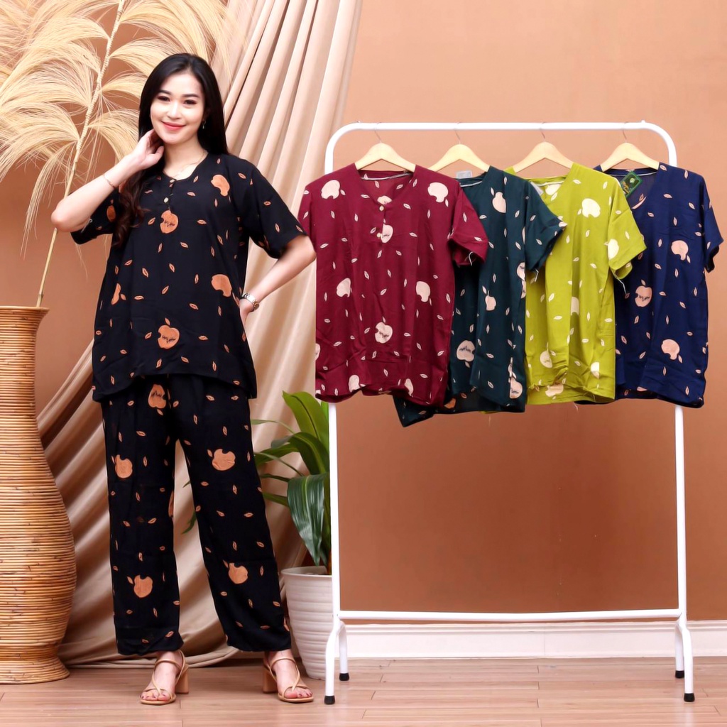BAJU TIDUR SETELAN WANITA KEKINIAN ( CP ABSTRAK CP RASTA BLASTER FAZILA RINS TINNI GELIS AMINA DENADA BULAT CABUTAN ) BUSUI BUMIL-CP APPLE CABUTAN