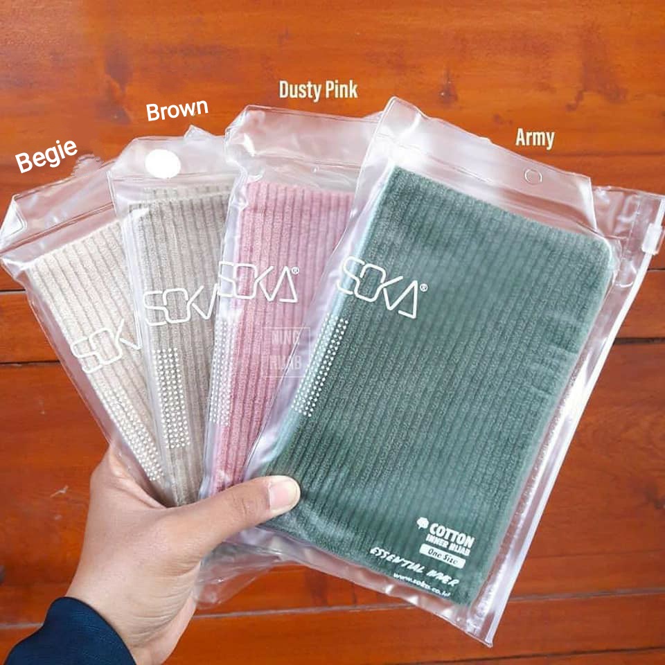 Soka Inner Hijab Stripe Salur Good Qaulity Anti Pusing