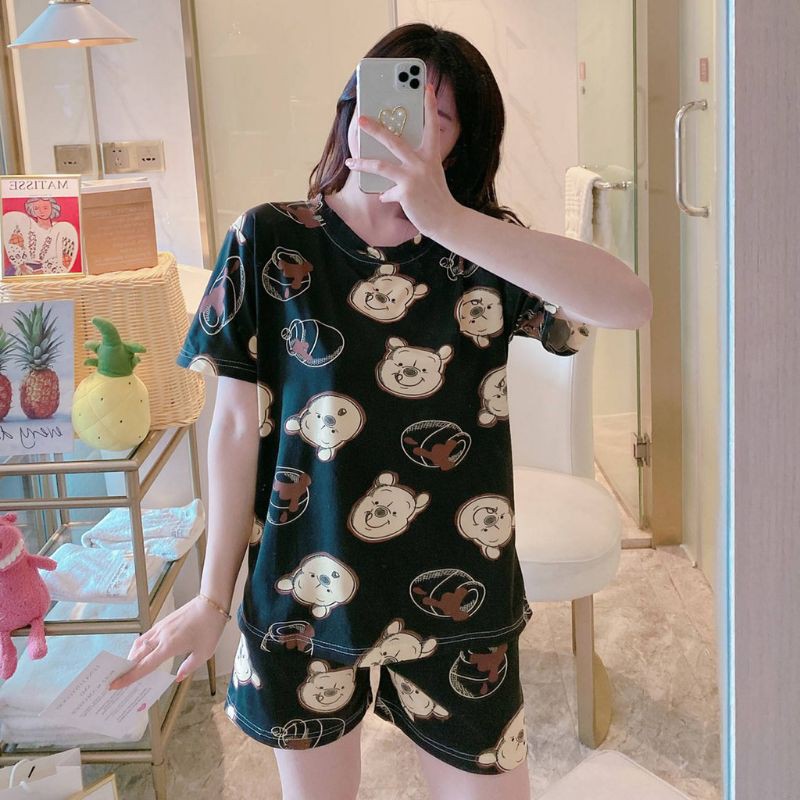 Baaju.id Set Baju Tidur Piyama Import Motif Kartun Imut Baju Rumah / Baju Santai Wanita KR1007