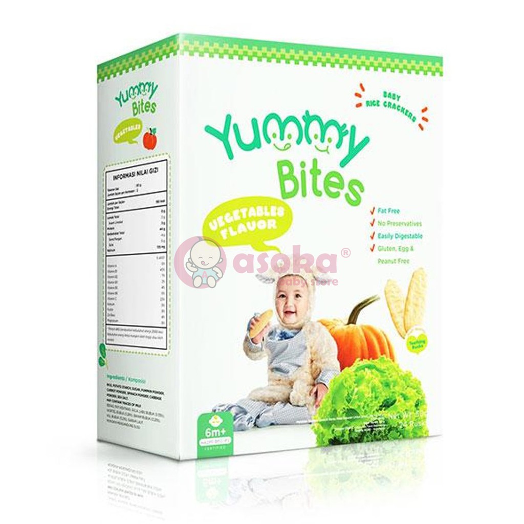 Yummy Bites Baby Rice Crackers 50gr ASOKA